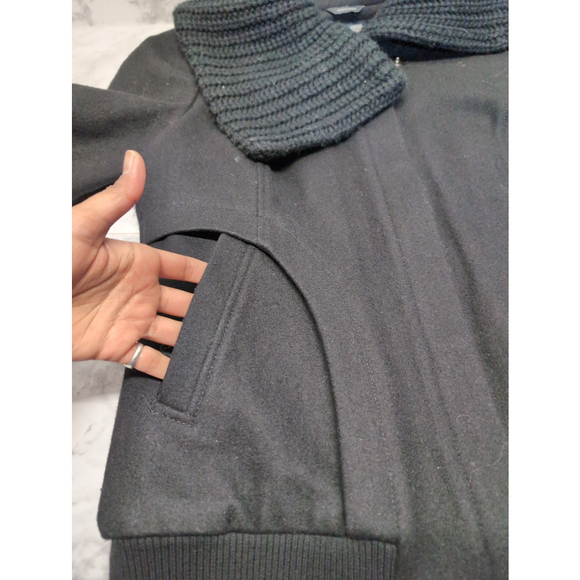 Soia & Kyo Black Shawl Knit Collar Wool Blend Jacket Women Sz S Classic Dressy - Picture 12 of 13